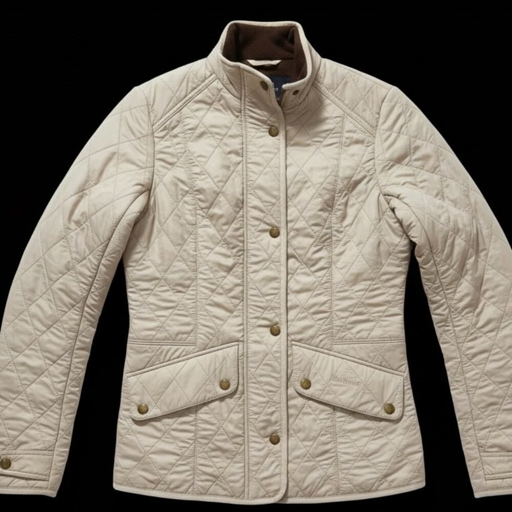 Barbour Women's Quilted Tan Jacket - US 4